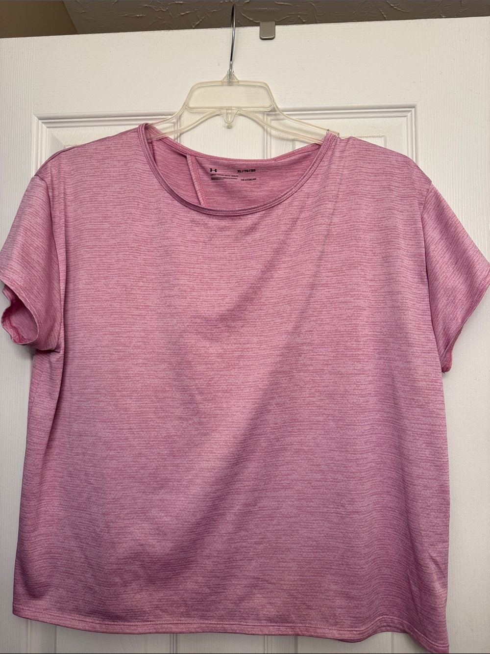 Under Armour Women's Heather Pink Short Sleeve Tee